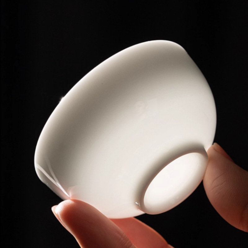 De Hua porcelana blanca taza de té de cerámica 6 conjuntos de taza de té de jade de lana taza de té de taza de té de kung fu image 4