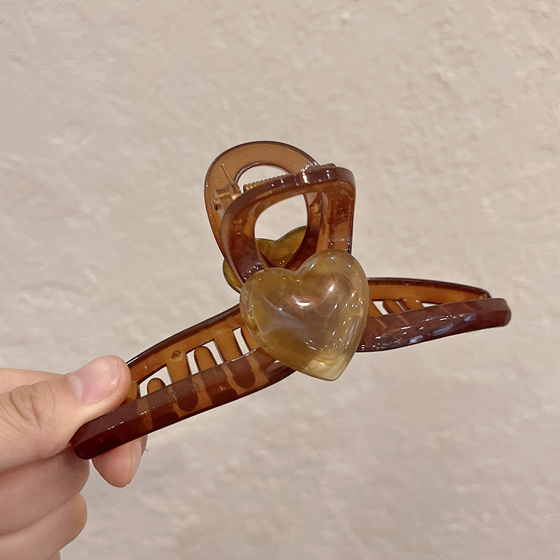 La jalea de color antideslizante horquilla trasera cabeza clip agarre no duele el pelo updo gran tiburón clip tocado accesorios para el cabello fruta