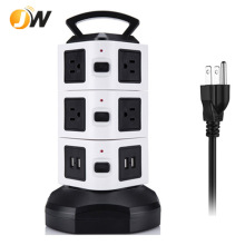 【现货库存】美规美标二层带USB直立式宝塔插座美标8孔4U2米插排