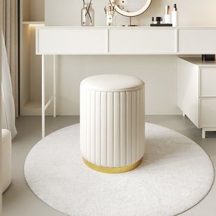 New Makeup Stool Velvet Stool Cute Girls Storage Low Stool Makeup Stool Home Living Room Round Stool Storage Stool