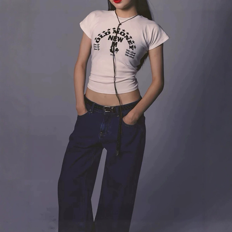 SPELL*2026 Autumn New Low-Waist Loose Jeans Korean Style Sweet Cool Casual Straight-Leg Pants for Women SPELL*2026 Autumn New Low-Waist Loose Jeans Korean Style Sweet Cool Casual Straight-Leg Pants for Women