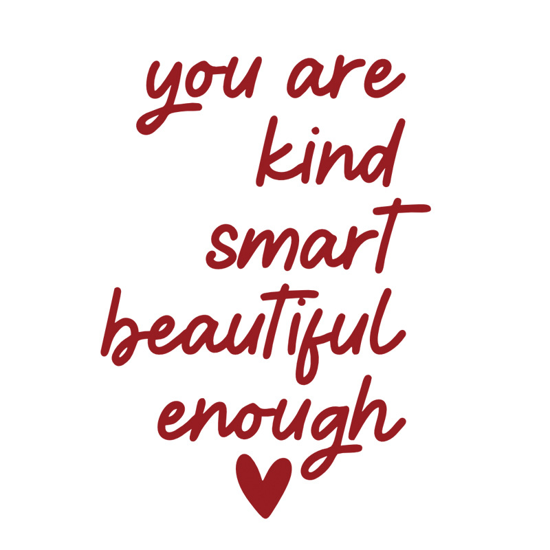 Du är snäll, enkel engelsk bil backspegelklistermärke, karossfönsterdekorationsklistermärke_voghion.com