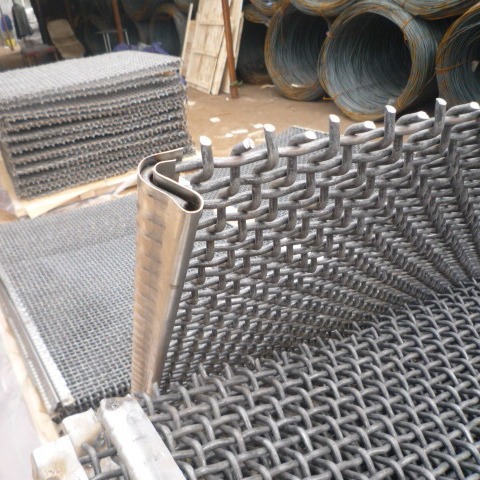 养猪不锈钢轧花钢丝网 C65高碳钢扎花网
