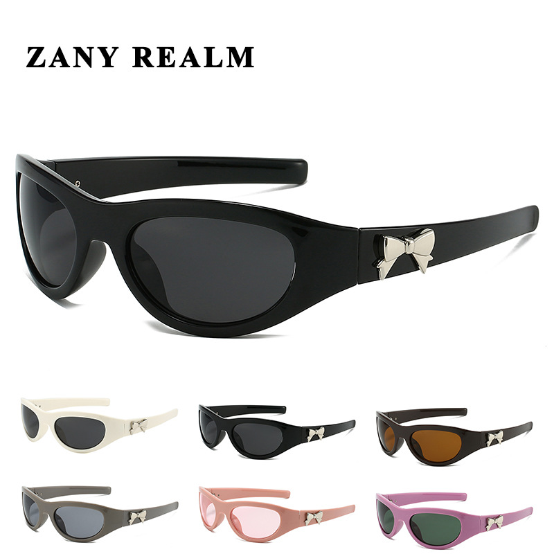 Nuevas gafas de sol futuristas para deportes al aire libre con protección UV y2k diadema para montar gafas de sol con lazo para hombres y mujeres