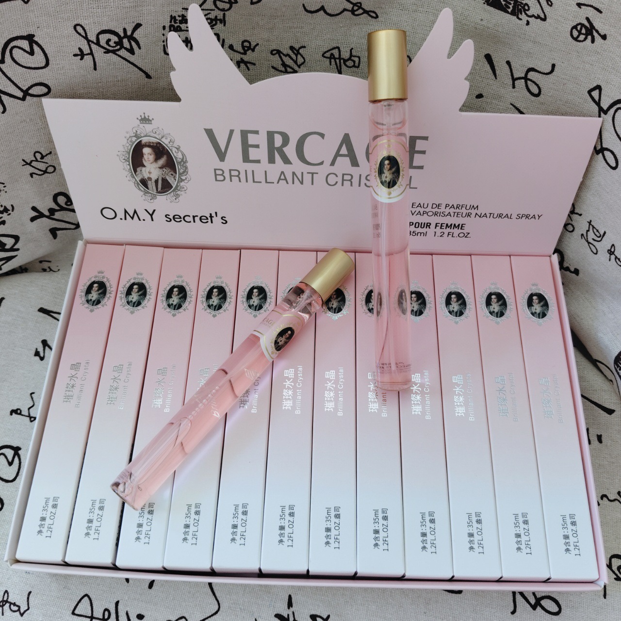 Perfume de 35 ml, Versión Q, Popular Transfronterizo, para Hombre y Mujer, en Tubo de Ensayo, Fragancia Floral y Frutal, Perfume Portátil, Venta al por Mayor