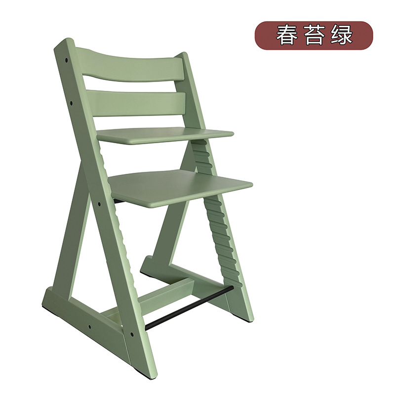 子供用成長椅子、ブナ材ベビーチェア、無垢材多機能調節可能な食事椅子セット、ベビーダイニングチェア、学習椅子