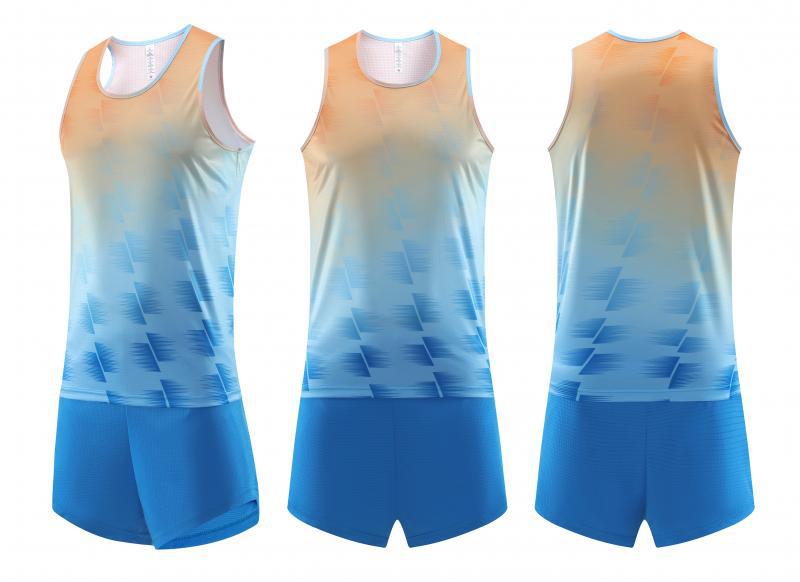 Trajes de entrenamiento de atletismo trajes de entrenamiento de deportes de hombres trajes de maratón trajes de entrenamiento de deportes de prueba física para correr 8317