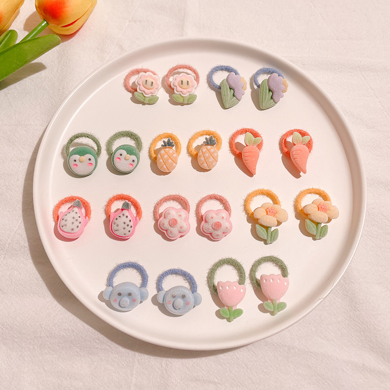 Accesorios para el pelo de los niños lindo pulgar banda bebé cabeza cuerda pequeña niña alta elástico no daño corbata goma tocado banda tocado