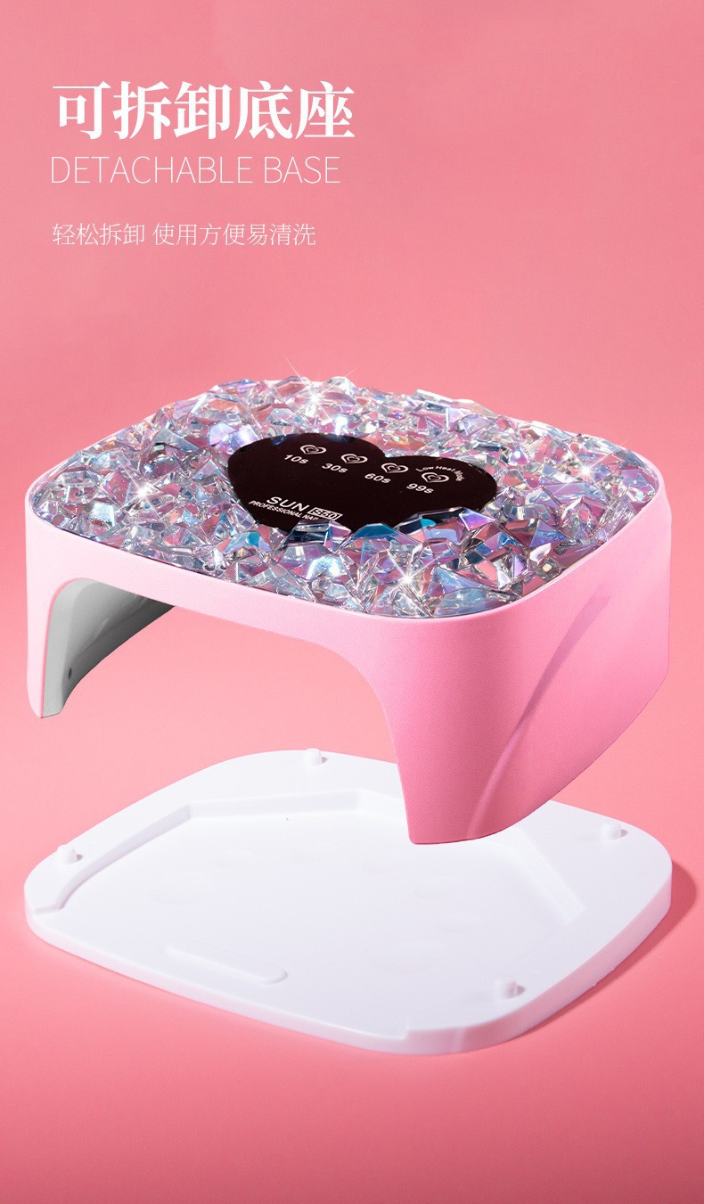 Hochleistungs-intelligente Smart Nail Art Maschine UV-LED Nagellampe Aufladbar Akku-Version Dual-Lichtsystem Lange Akkulaufzeit Nagellack-Gel Aushärtungsgerät