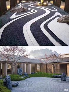 Gray Pebble Gravel Gravel Gravel Japanese Style Dry Landscape Decoration Courtyard Garden Black Pebble Head Washed Paving Stone