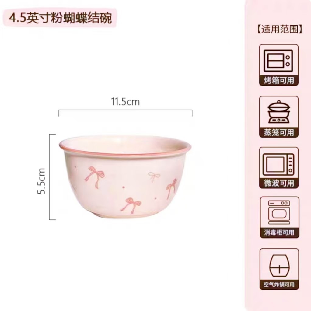 Tazón de cerámica de alto valor ins personalizado plato de arroz de color bajo vidriado tazón de sopa plato de pescado plato juego de vajilla de cerámica image 8
