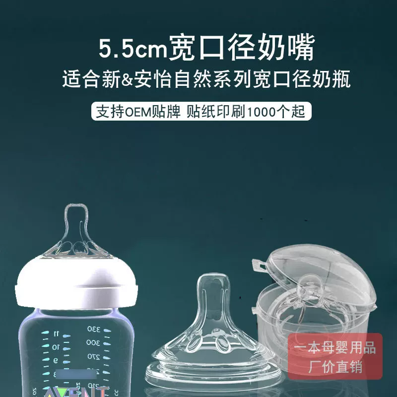 Pacifier, feeding bottle, wide neck, 5.5cm
