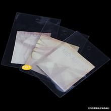 服装吊牌袋PVC透明卡套展会证工作证有挂孔胶袋衣服吊牌零配件袋