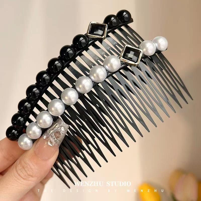 Peine Horquilla con Perlas de Plástico y Resina para Mujeres image 3