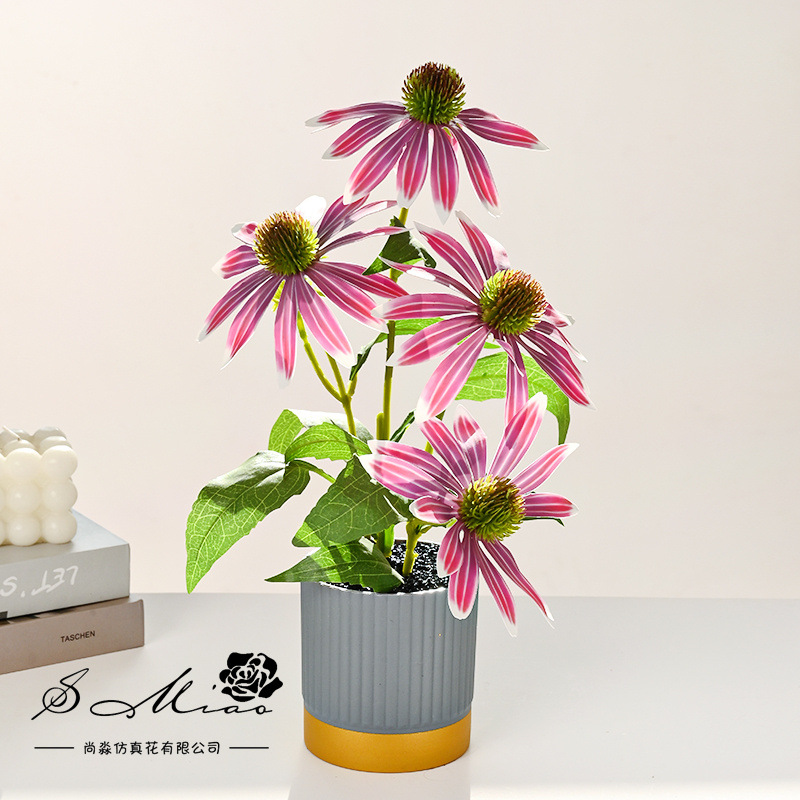 Simulación de flores sensación de pinza bonsai decoración creativa fábrica directa de plantas verdes artificiales flores falsas imitación de maceta