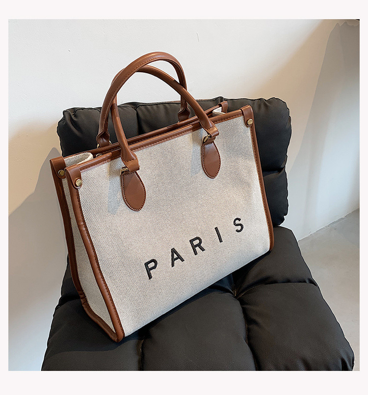 Nihaojewelry Wholesale Fashion Letter Paris Large Capacity Tote Bag display picture 80