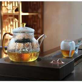 高硼硅耐高温花瓣壶带过滤水壶泡茶艺日式风茶具茶水分离功夫茶