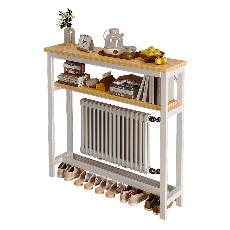 Estante ultrafino detrás de la puerta Estante multicapa en la entrada de la puerta Estante de almacenamiento superior de la película de gas de mesa pequeña y estrecha en la pared