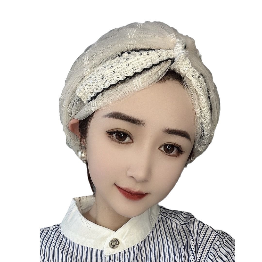Thin hat with bow, western style, internet celebrity