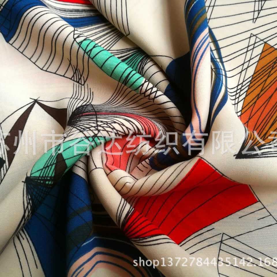 批发供应各类数码印花，水印花涤纶缎面雪纺印花50D*75D