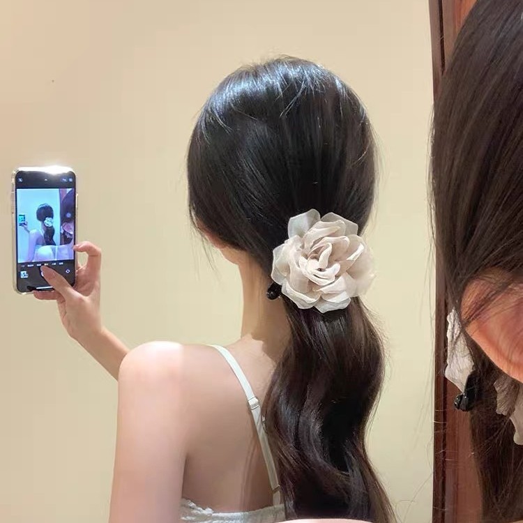 杏は会えてよかった～優しい椿のヘアピン、妖精のような後頭部の半分に結んだバナナクリップ、新しいオリジナルヘアアクセサリー|undefined