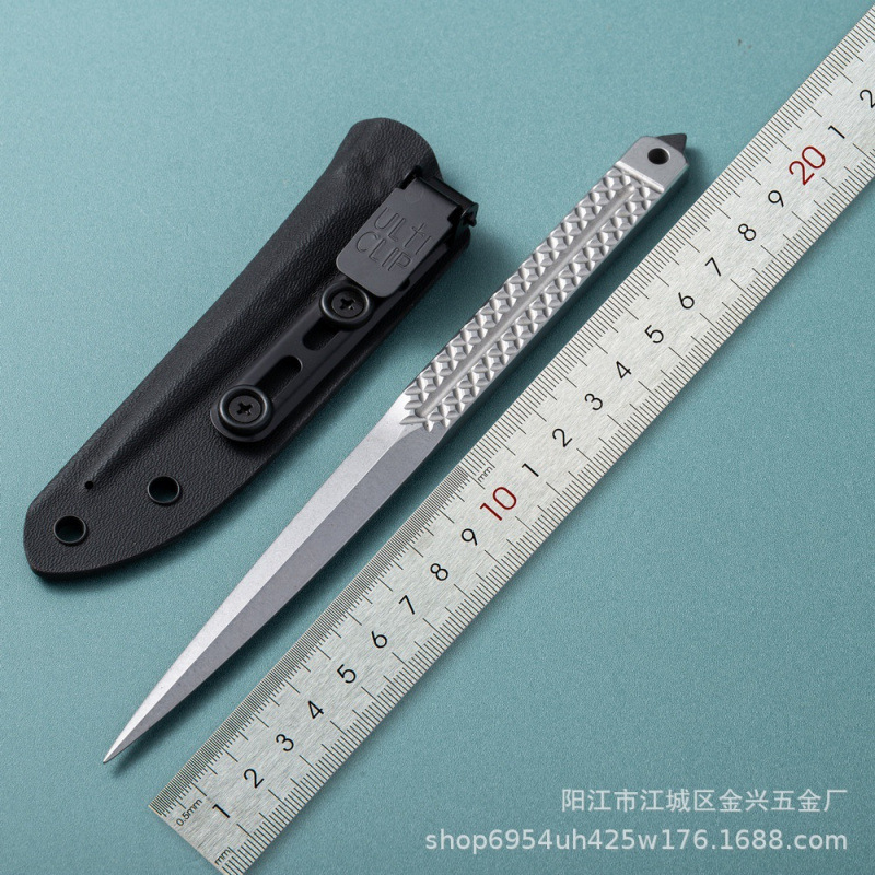 外贸 一体户外刀龙骨小直快递开箱刀户外求生随身防身锋利小刀