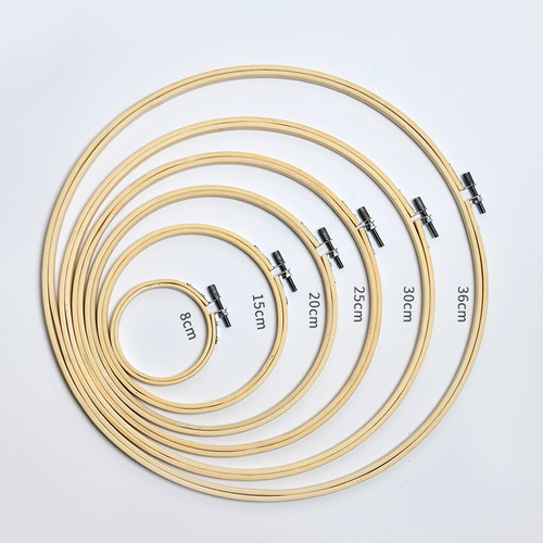 Bamboo Embroidery Hoop Wood Stand Tie-Dye Handmade DIY Batik Bamboo Frame Tool Cross-Stitch Ring Embroidery Hoop Fixing Stand Bracket