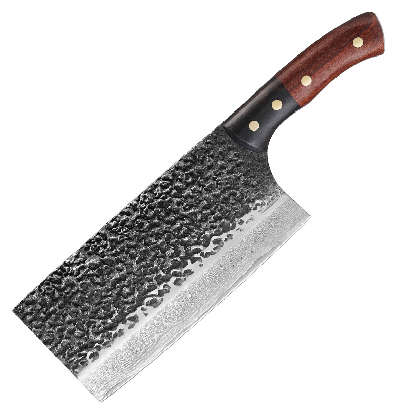 더블 백단향 클립 스틸 다마스커스 블레이드 나이프