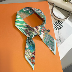 Retro French long decorative ribbon Korean hair tied scarf headband thin streamer women's spring and autumn tied scarf