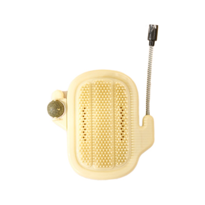 Lugar de fábrica al por mayor gato tres en uno esquina de la mesa esquina de la mesa dispositivo de picazón con bola de menta con pluma dispositivo de picazón de gato