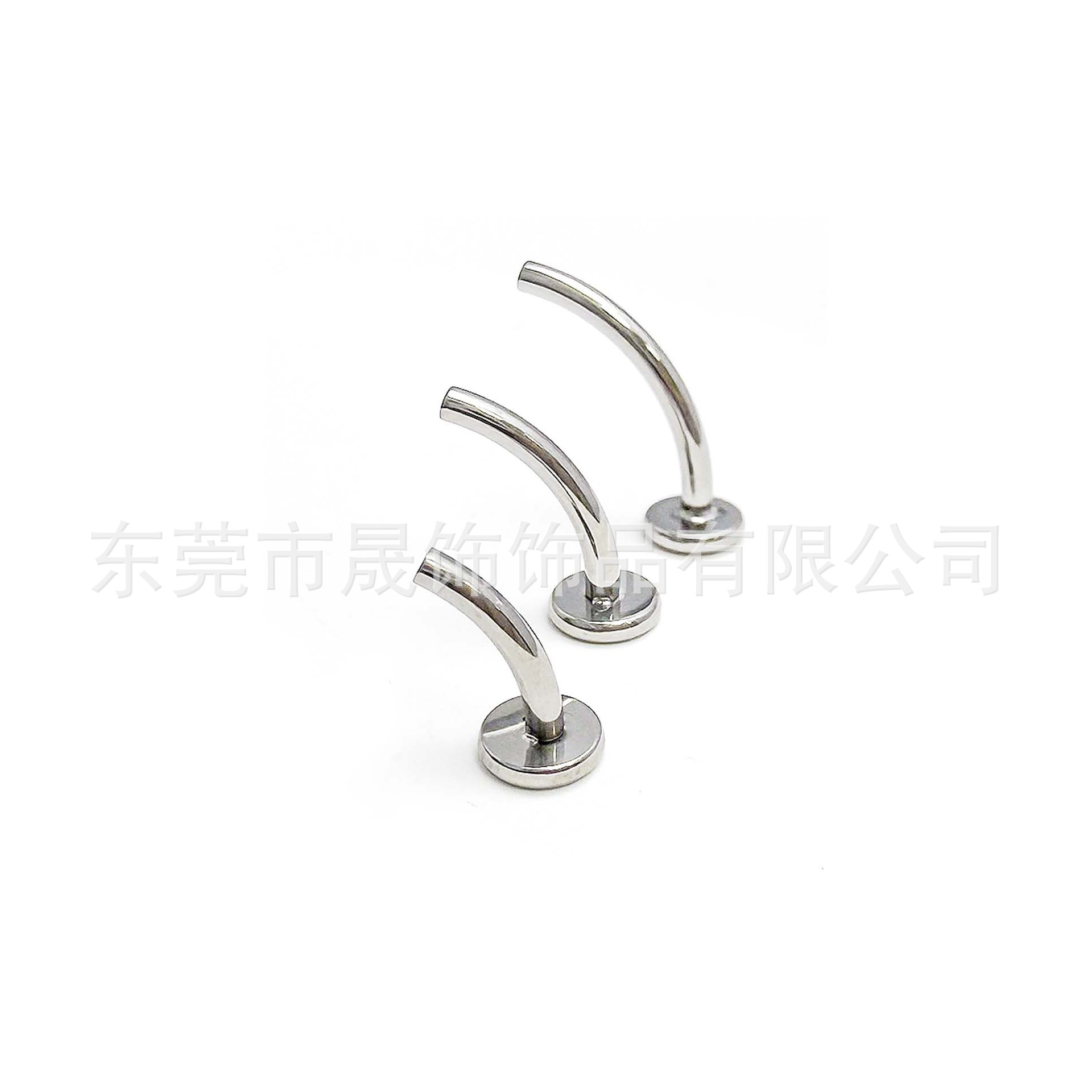 F136 Titanium 虎牙钉魔鬼钉 Labret Stud 尖锥 Flat Back Barbell G23 Implant Grade Titanium Internal Thread Curved Barbell Piercing Jewelry