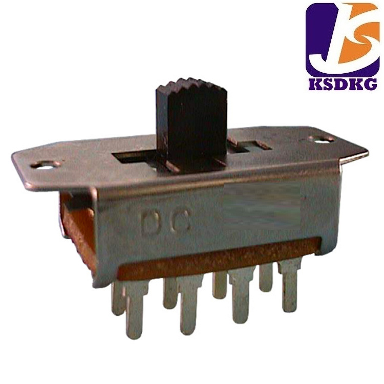 供应3P3T直柄拨码开关 柄长2-10mm 三档三位立式拨动开关 行程4mm