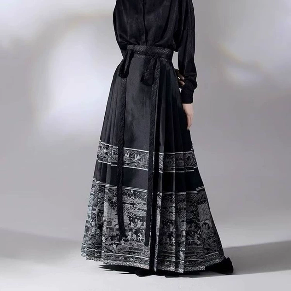 Separate black horse skirt