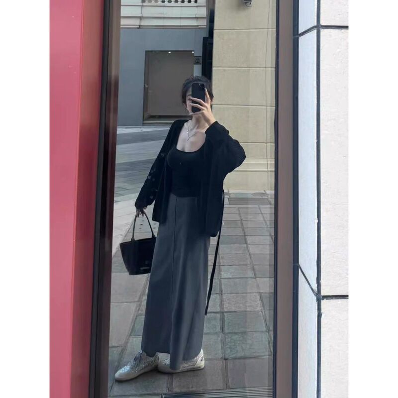 思蓓儿慵懒风外搭毛衣开衫女秋新款松弛感宽松设计感针织披肩外套|undefined