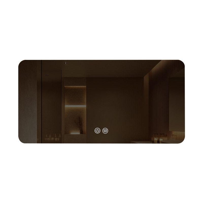 Baño de espejo moderno y minimalista baño LED con lámpara antiniebla luminosa inteligente espejo de maquillaje espejo de pared de baño