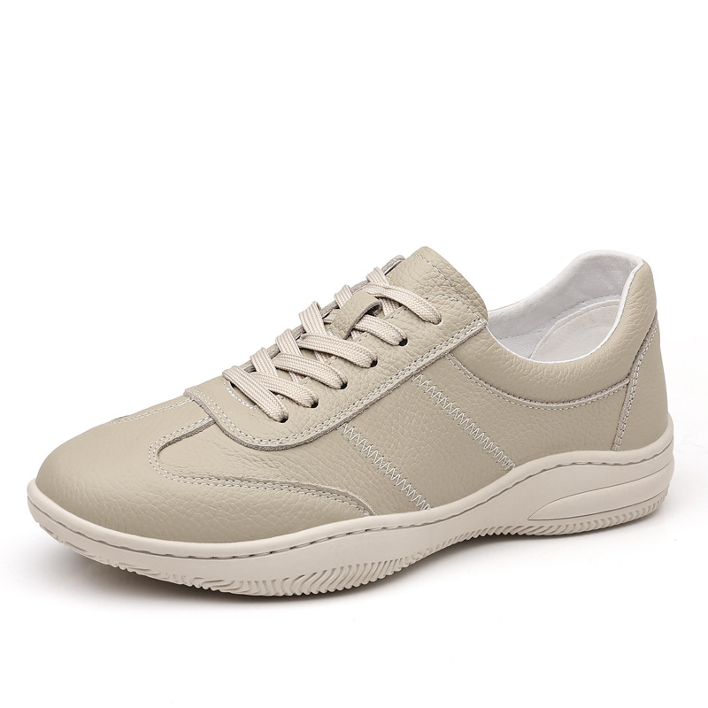 Piel de vaca de primera capa 2025 primavera nuevos zapatos de cuero casuales para hombres cuero para hombres transpirable suela suave zapatos de hombre de superficie suave zapatos