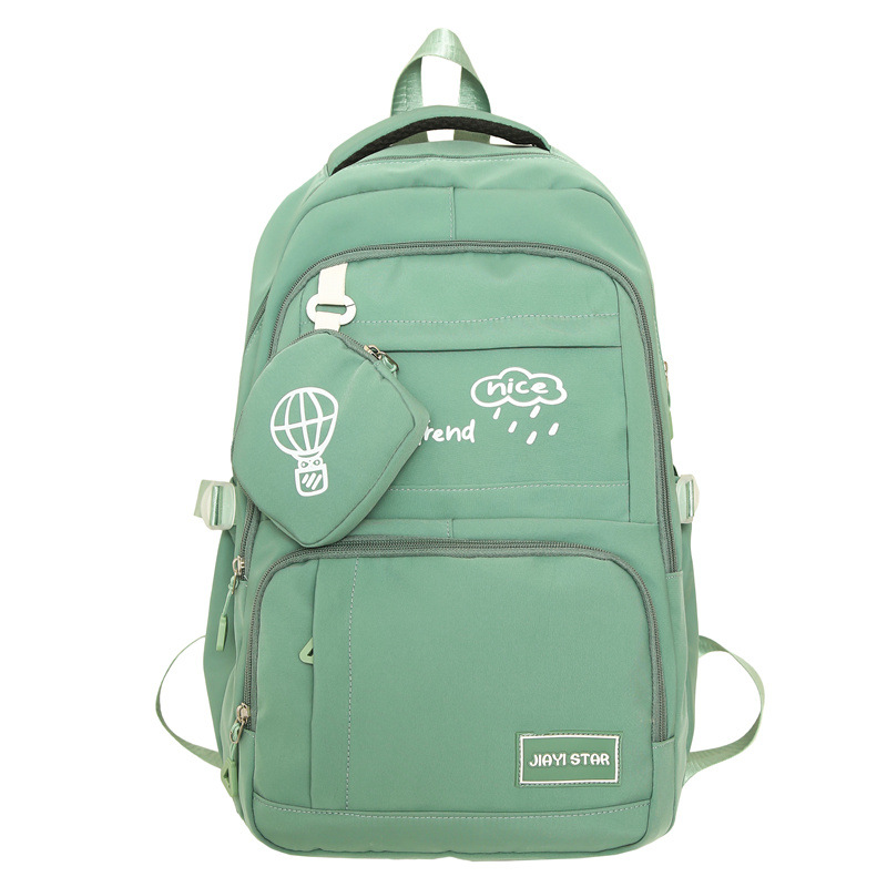 Nuevo estilo de moda color de contraste mochila escolar para estudiantes de secundaria y preparatoria, mochila de ocio de gran capacidad de dibujos animados de oso japonés, mochila de viaje