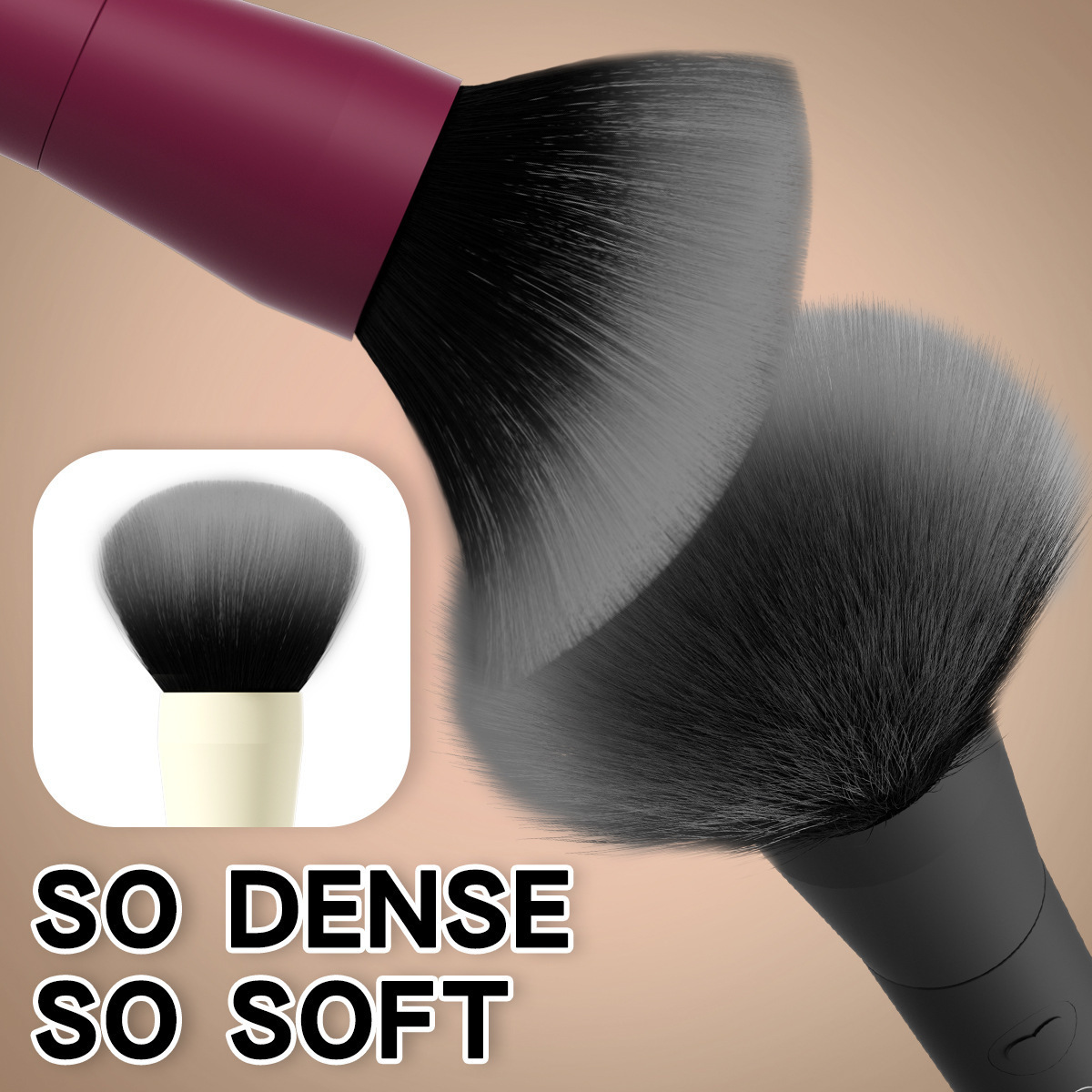 USB Rechargeable Vibrating Foundation Brush Wand, 10 Frequencies, ABS Body, Under 50 dB — detail image 5
