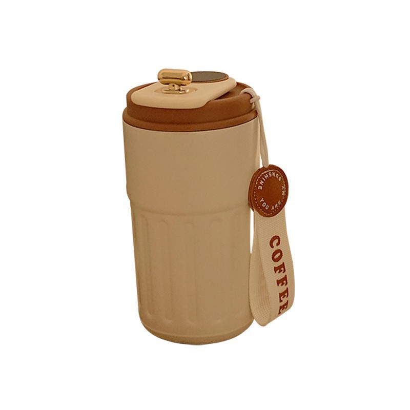 Taza de vacío de visualización de temperatura de acero inoxidable 316 taza de agua simple portátil 2023 e-commerce nueva taza de café con cuerda