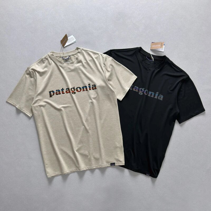 C1 Quick-Drying Series #   Comfortable and Functional P@T Colorful Letter Print Quick-Dry Breathable Short-Sleeve T-Shirt