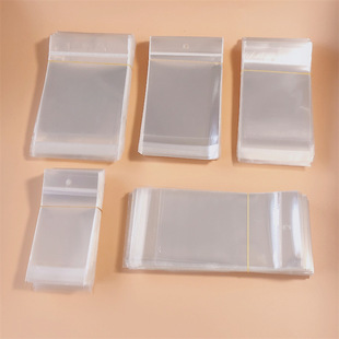 OPP bag collection with hanging hole can be glued transparent bag adult children hair accessories hair clip jewelry packaging accessories materials