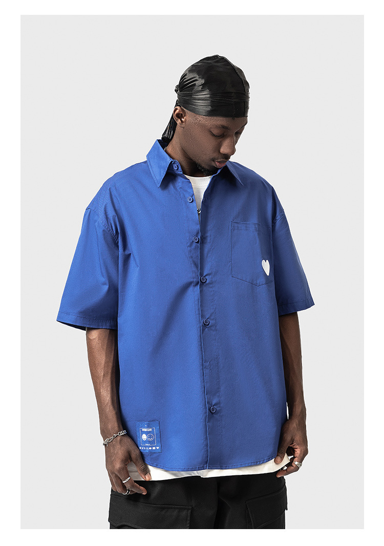 Versatile Unisex Short Sleeve Cotton Shirt - Image 5