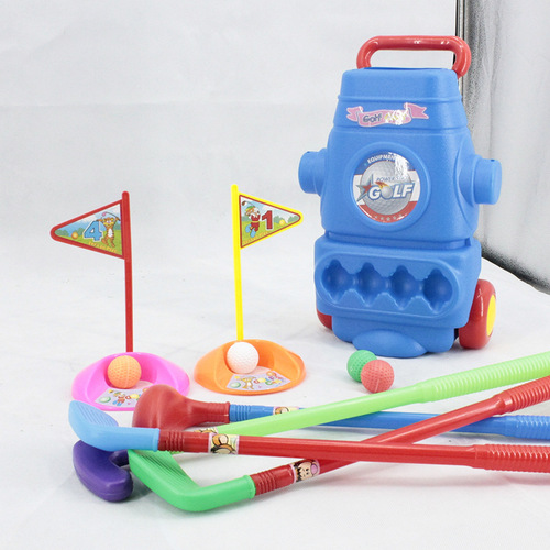 Source manufacturer direct sales golf children's toys simulation ball bag putter toys LOGO cross-border hot sale wholesale