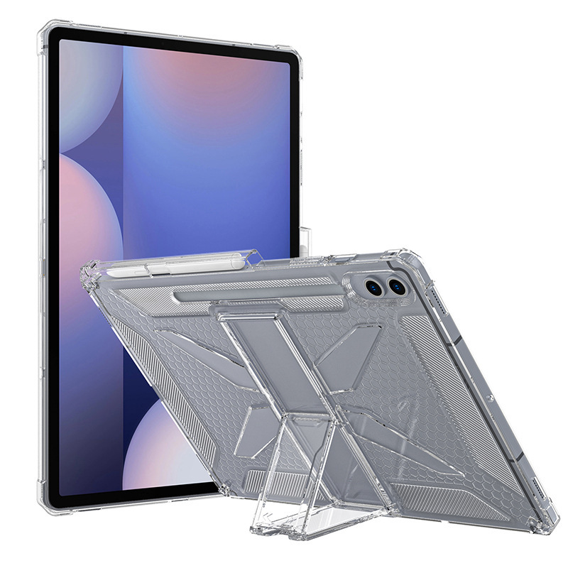 Samsung タブレット S8/S9/S10/S11 保護ケースに適しています。スタンド、ペンホルダー、放熱、滑り止め、落下防止、透明シェル付き。|undefined