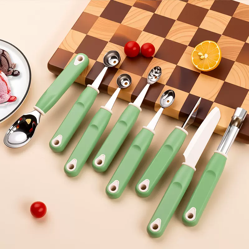 不锈钢水果挖球器切西瓜神器水果分割雕花刀挖冰淇淋勺子西瓜球勺