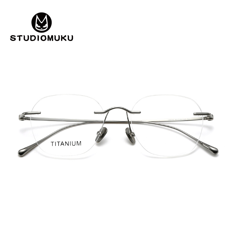Gafas de madera STUDIOMUKU Gafas sin bordes que a los jóvenes contemporáneos les encanta usar