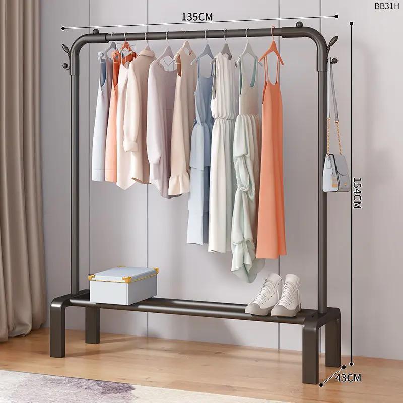 percha de ropa tipo piso para uso doméstico de alto grado colgar prendas de ropa rack varilla telescópica especial para balcón edredón