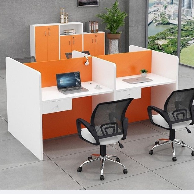 职员办公桌电脑卡位简约办公室桌椅组合销售工位员工屏风卡座组合