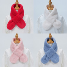 儿童围巾女纯色秋冬款学生可爱宝宝婴儿围脖百搭韩版加厚保暖脖套