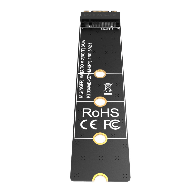 McWo KT034 M.2 NVME/NGFF SSD prueba de grado industrial tarjeta adaptador de soporte de tarjeta de protección de disco duro